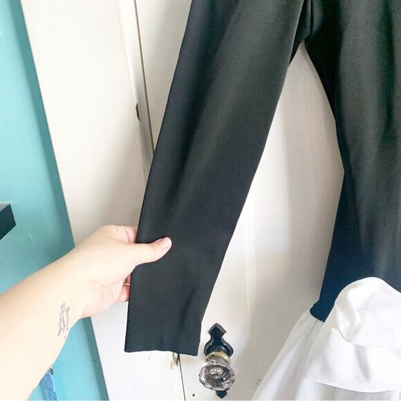 VTG Dave & Johnny 1980s Prom Dress Mesh Neckline Oversized Bow 9/10 JR HOCO Prom - Picture 8 of 15